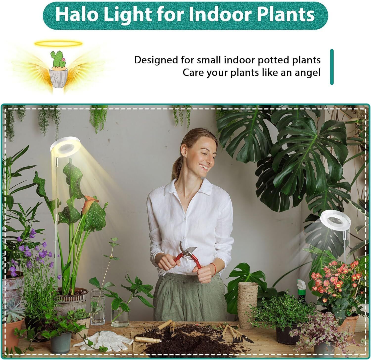 LED Grow Light Full Spectrum Indoor Plant Lamp with Timer