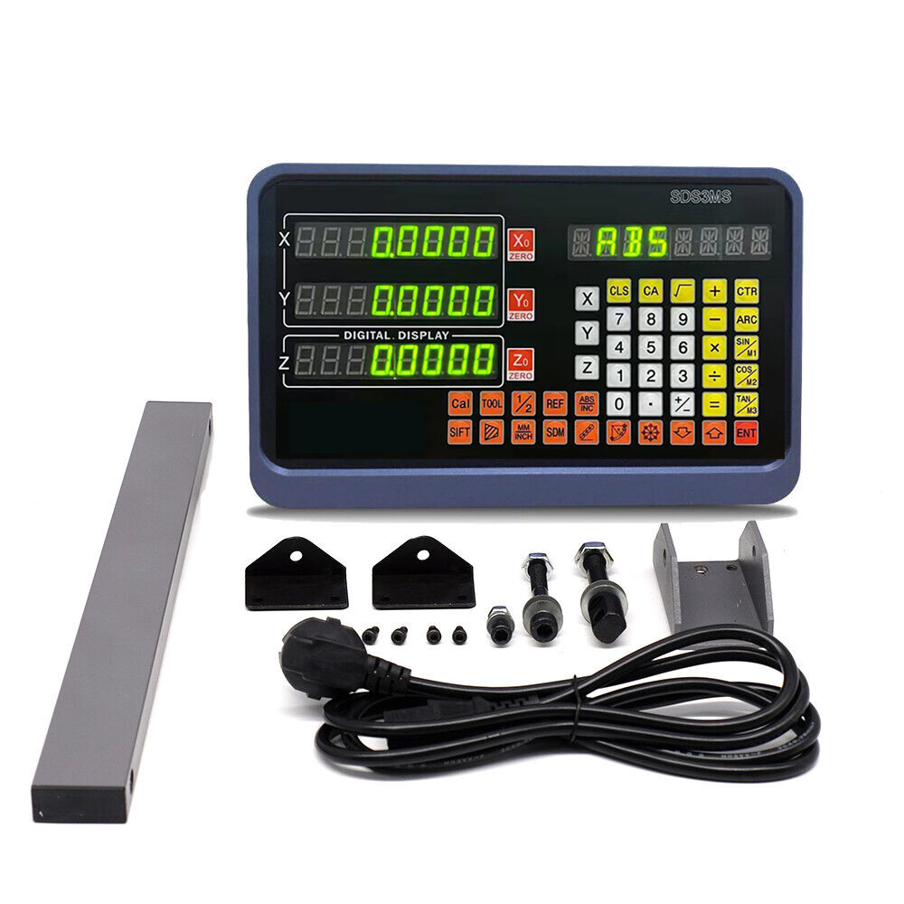2/3 Axis DRO Digital Readout Linear Scale 5μm Encoder for Bridgeport Mill Lathe