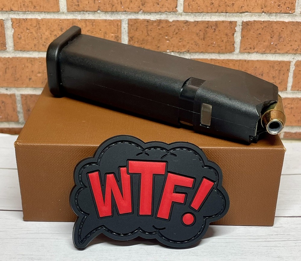 PVC Tactical Morale Patch, Funny WTF Patch, Military Gun WTF Patch
