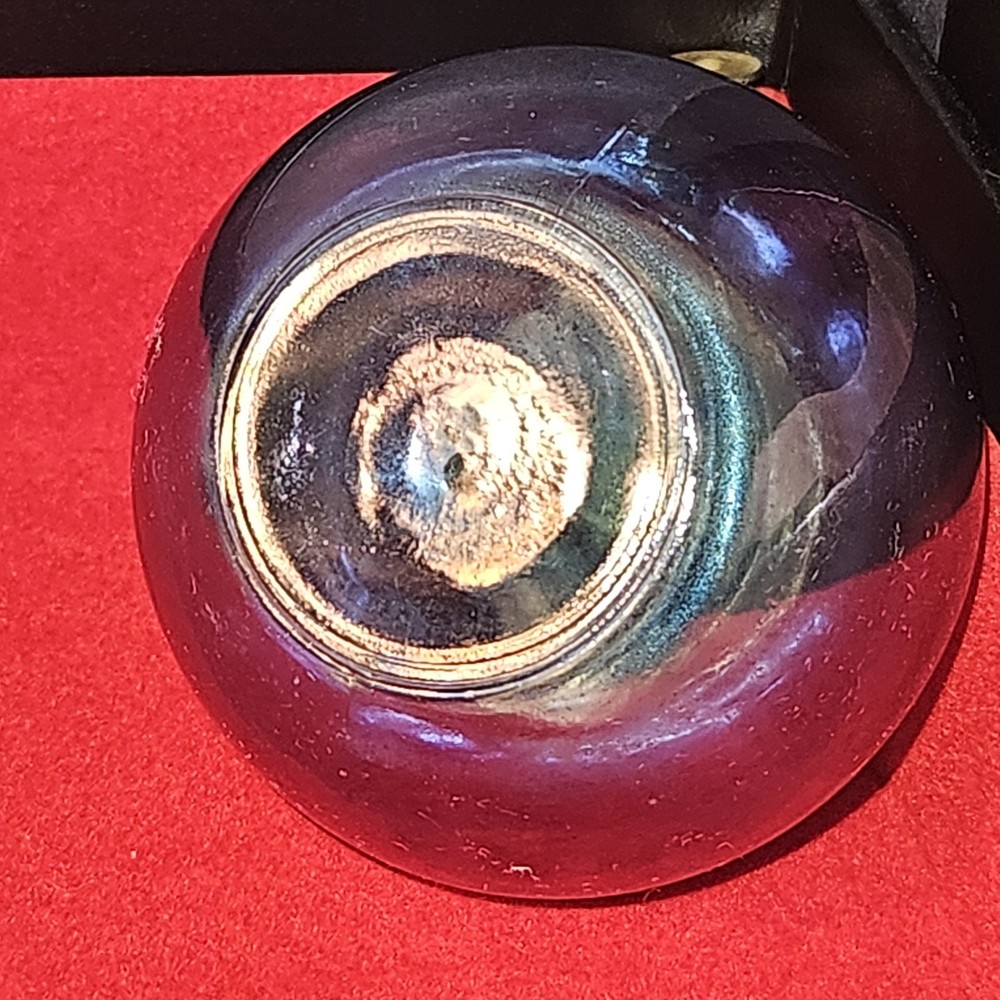 Vintage Perfume Atomizer Empty Peacock Blue Purple Bottle
