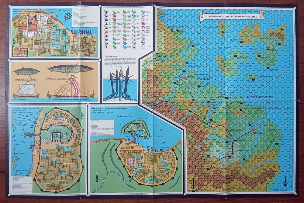 The Northern Reaches  (Map only) Dungeons & Dragons Basic GAZ7 TSR 9230