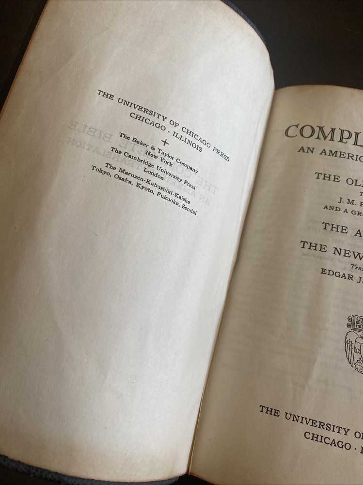 The Complete Bible An American Translation