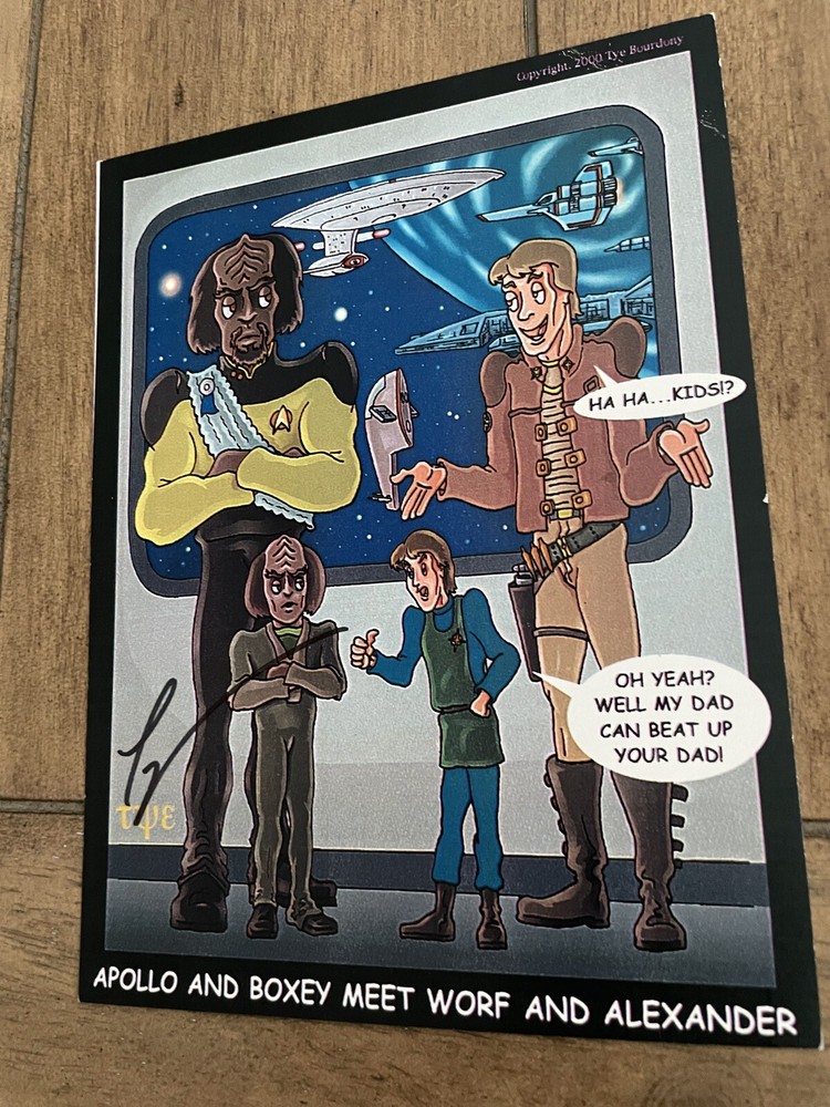 ‼️ RARE! SIGNED Tye Bourdony Star Trek Battlestar Galactica Comic Frame 2000