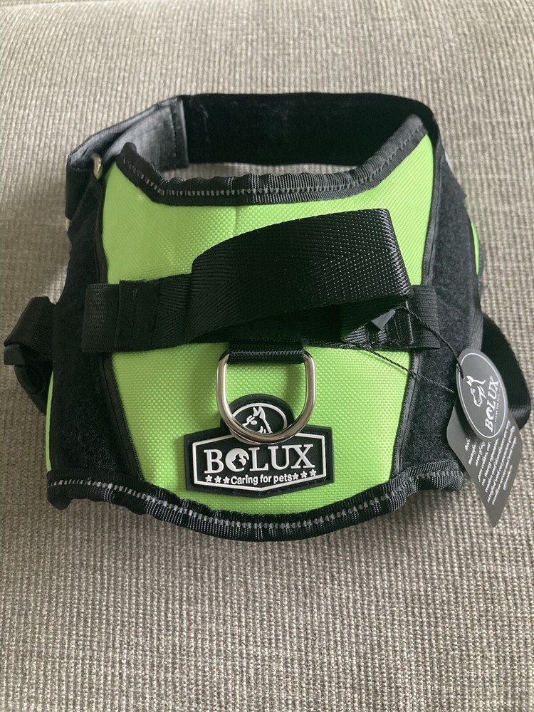 NWT Bolux Dog Harness Size S - Green- No Pull, Adjustable, Reflective