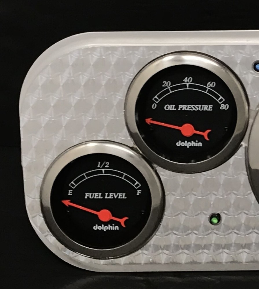 1937 1938 Chevy Car 5 Gauge Dash Panel Set Engine Turned Black