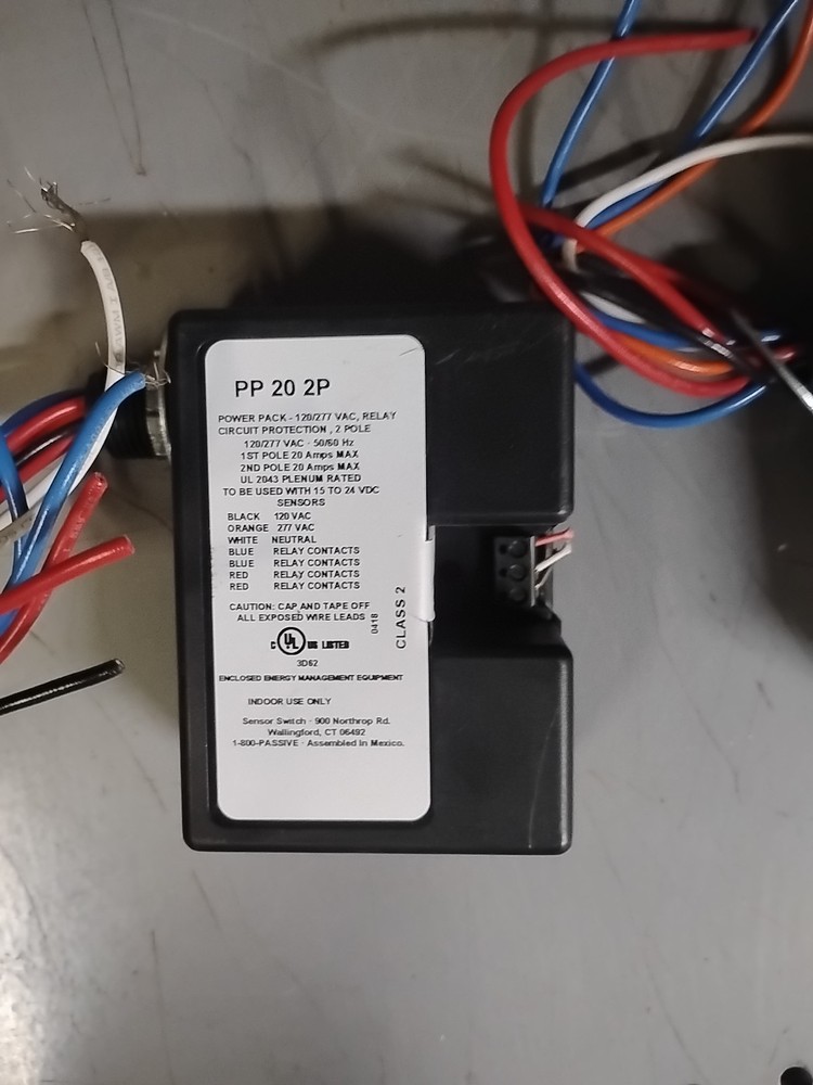 (2) SensorSwitch Sensor Switch PP20 2P Power Pack Relay Circuit 120/277VAC