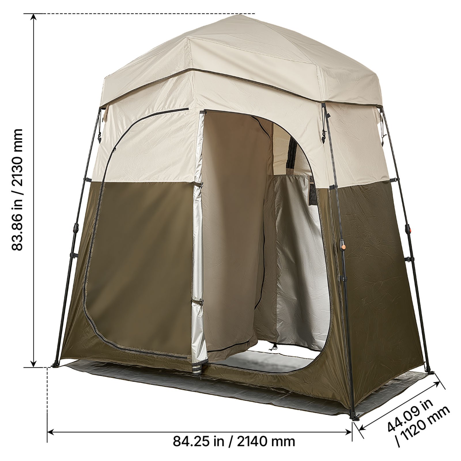 Uimoso Portable Privacy Tent for Camping, Shower, and Changing with Dual Rooms