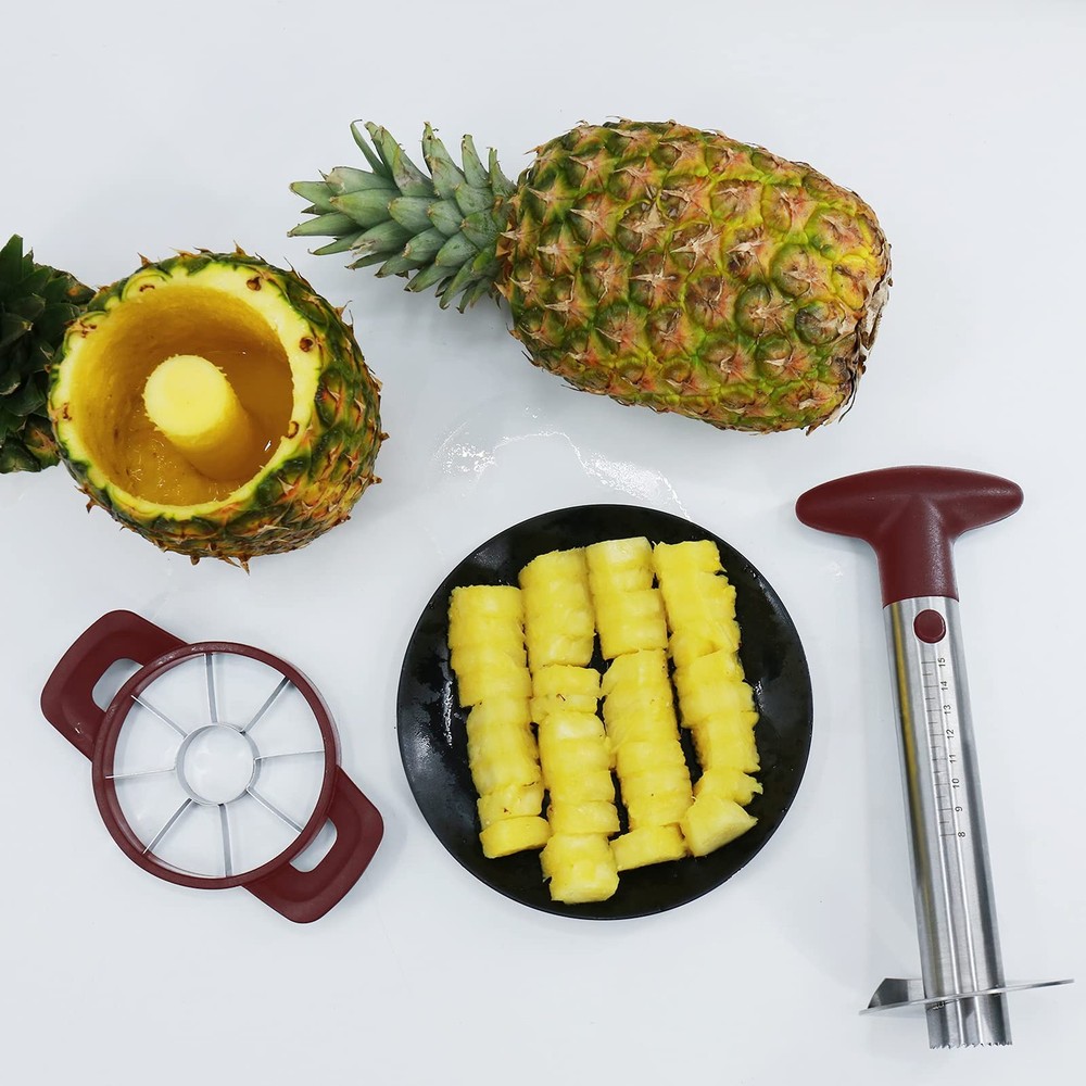 Pineapple Corer and Slicer Tool, Robust Pineapple Core Remover with Upgraded ...