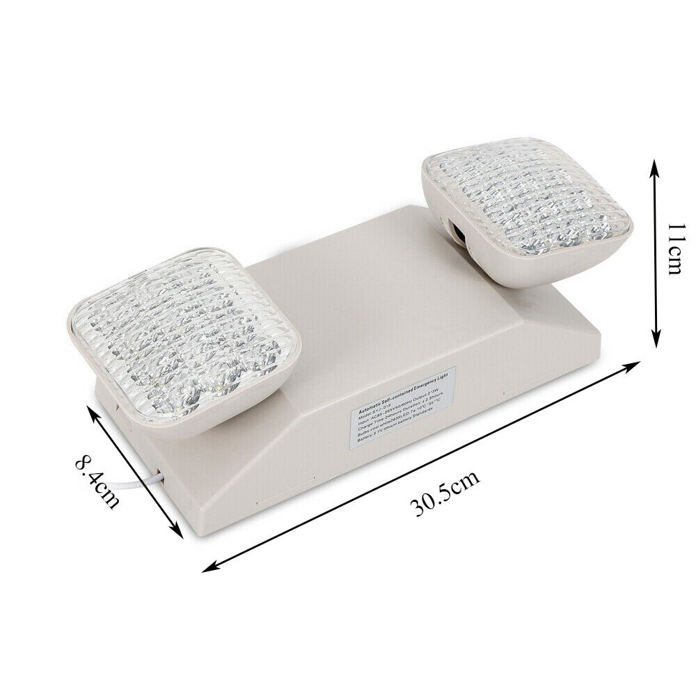 LED Emergency Light Commercial Adjustable 2 Head Battery Backup UL Listed 6 Pack