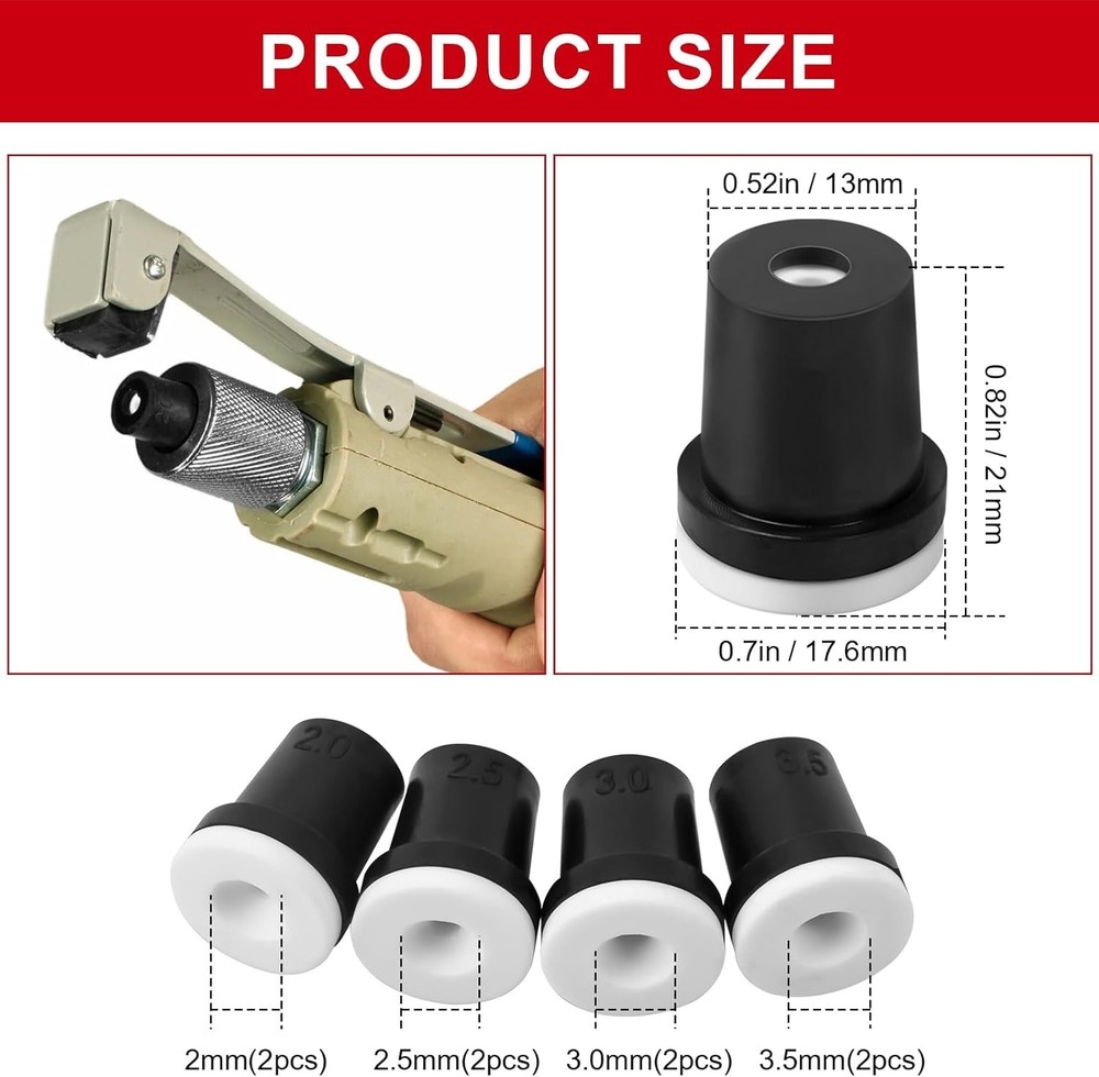 Sandblasting Nozzle Tips Kit, Abrasive Blast Sandblaster Ceramic Tips 2mm/2.5...