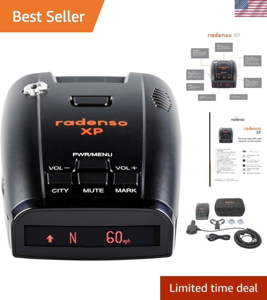 Oled Radar & Laser Detector with Automatic Sensitivity and GPS Lockouts Included