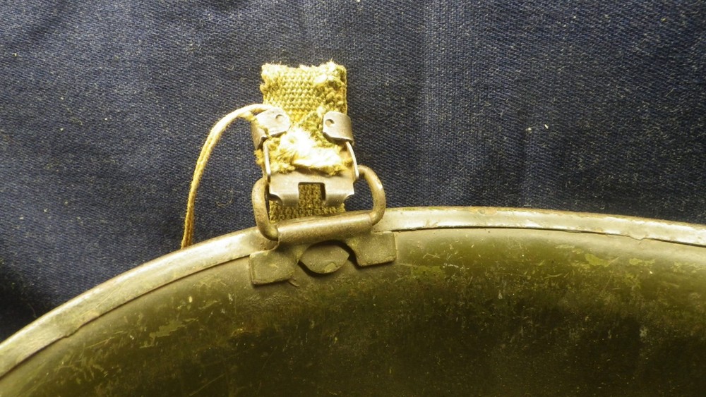 WWII M1 Helmet Front Seam