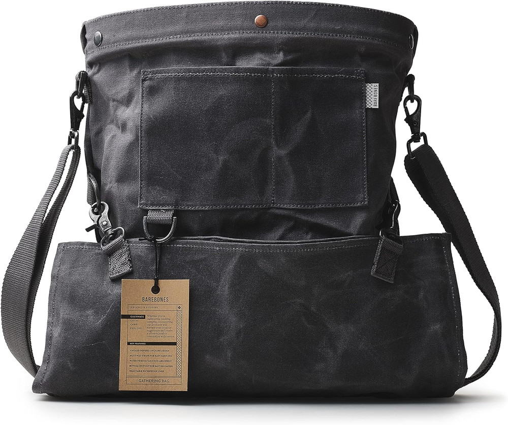 Water-Resistant Foraging Bag with Convertible Straps - Slate Gray