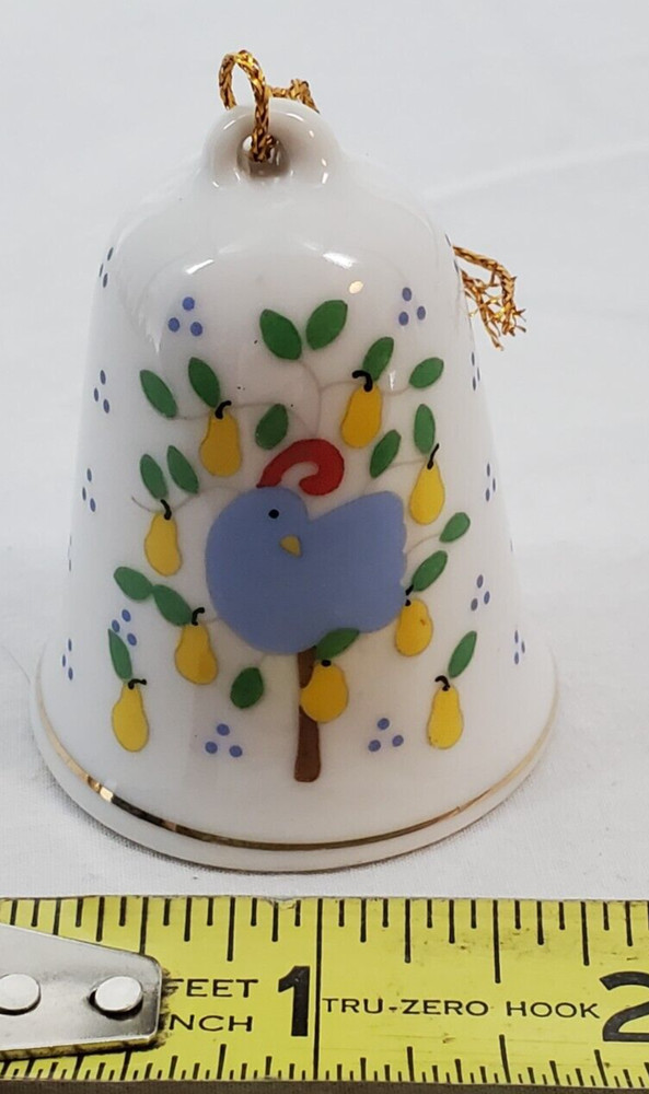 VINTAGE ~ Ceramic Bell with Partridge & Pears Dated 1988 by LVC