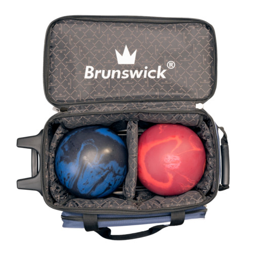 Brunswick Quest 2 Ball Roller Bowling Bag Black