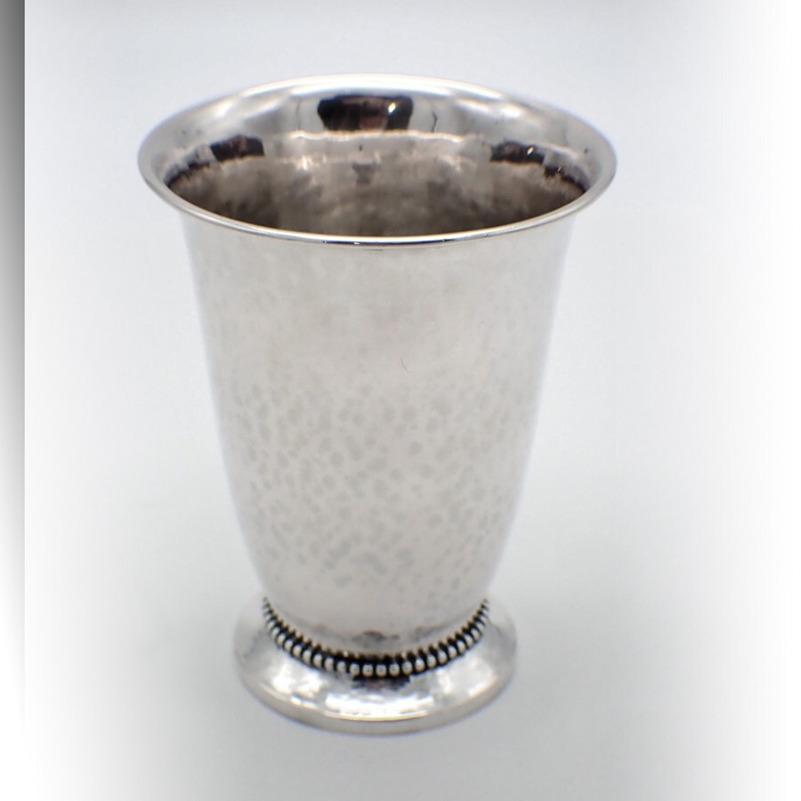 Hammered Beaker Swedish 830 Silver 1920 Mono BS