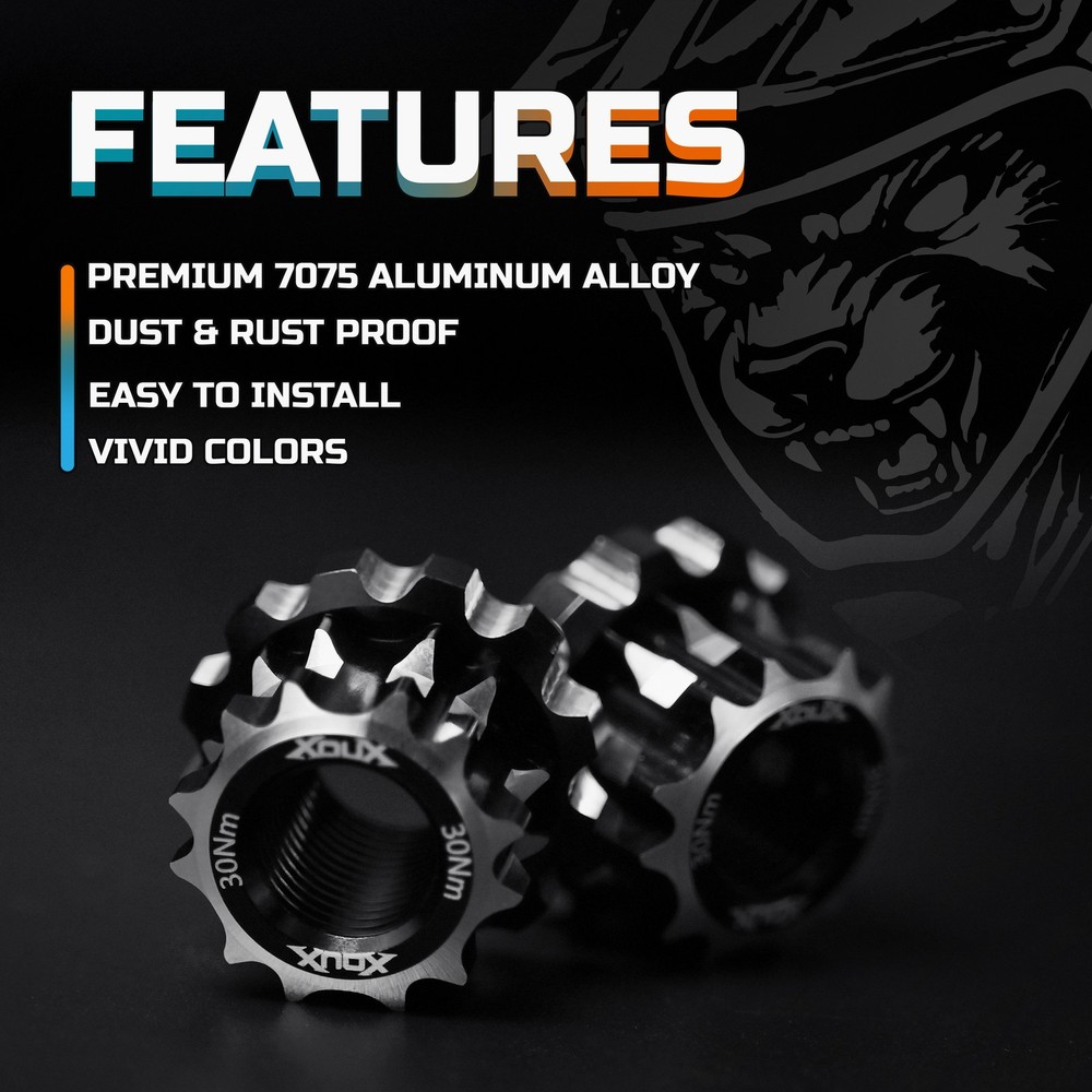 XOUX AX-B BMX Axle Nuts 10MM, Black