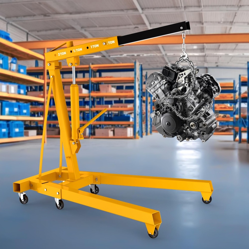 3 Ton Engine Lift, Folding Hydraulic Cherry Picker Engine Crane