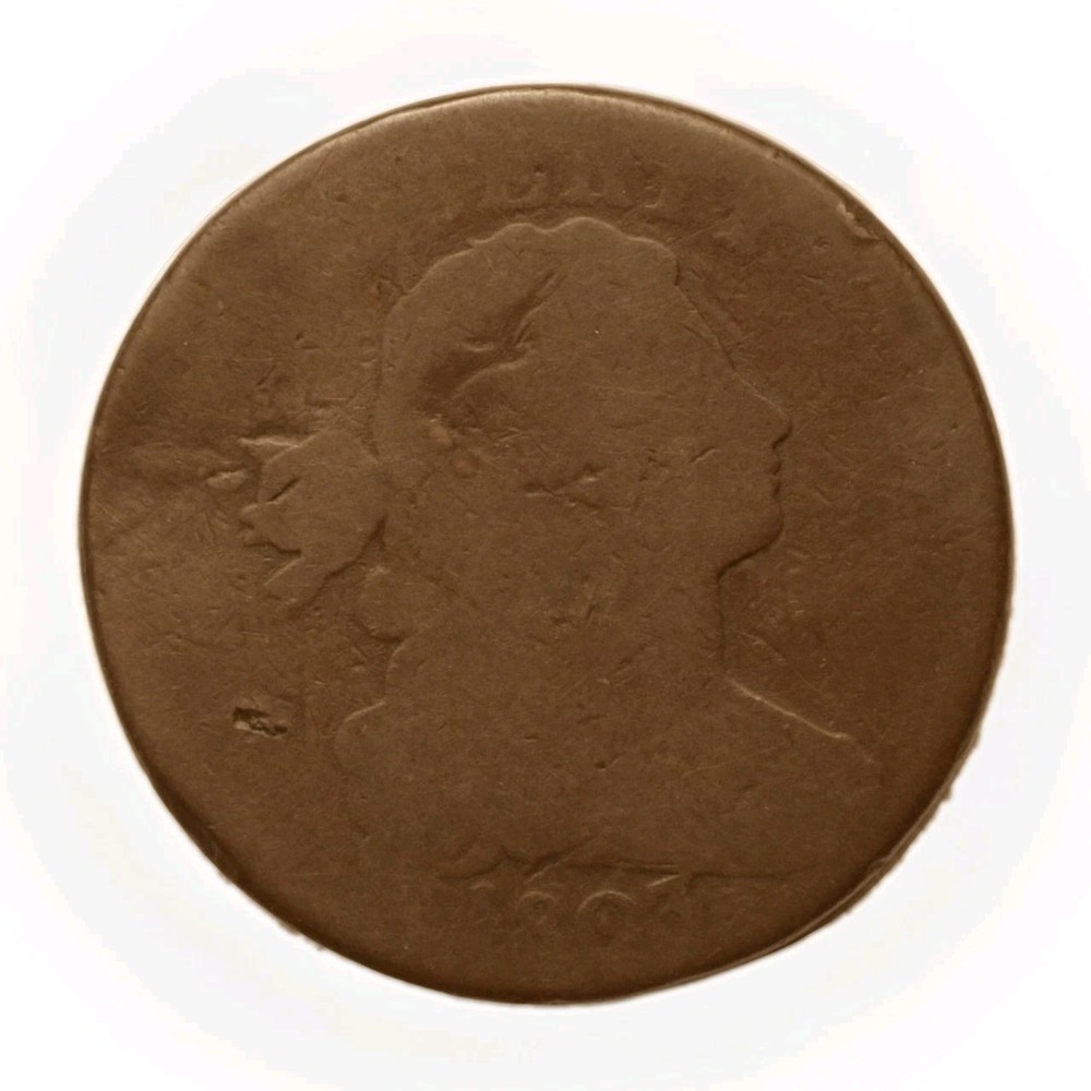 1803 Large Cent Draped Bust S-253 Rare Die Crack