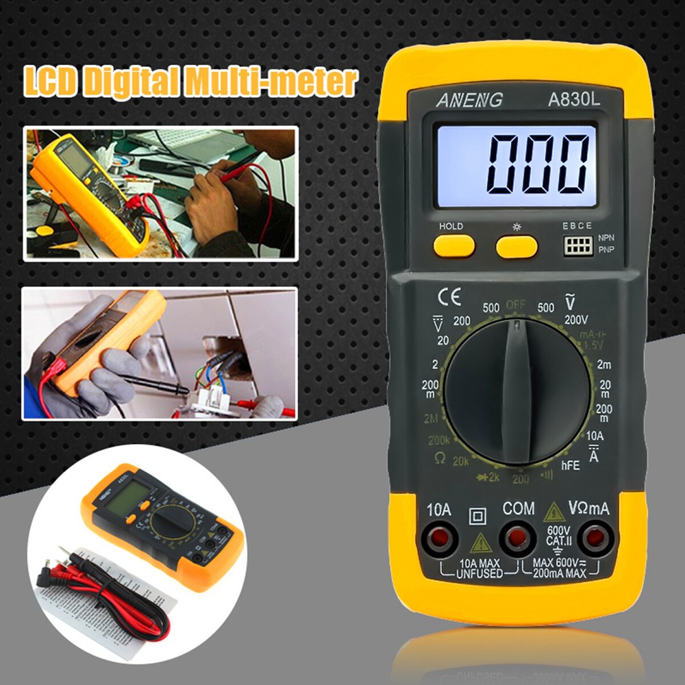Digital Multimeter AC DC Voltmeter Ammeter Ohmmeter Volt Resistance Tester Meter