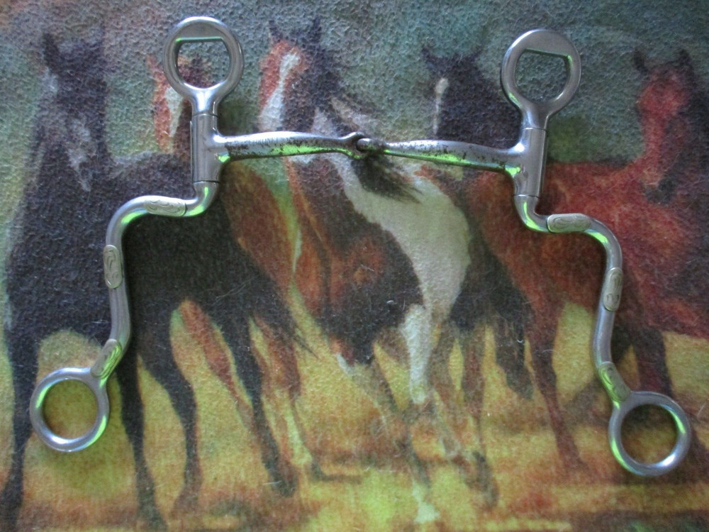 5'' Coronet  Silver Mounted QUALITY western copper inlay snaffle show bit