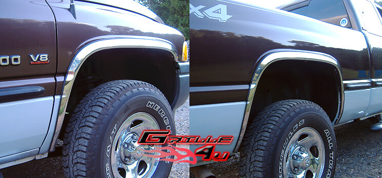 94-01 Dodge Ram Chrome Fender Trim Long