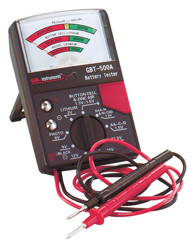Gardner Bender GBT-500A 1.5V-22.5V Selector Switch Analog Battery Tester