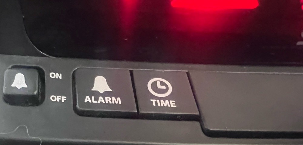 Sharp LED Digital Alarm Clock – Simple Operation Large Numbers Used Tested