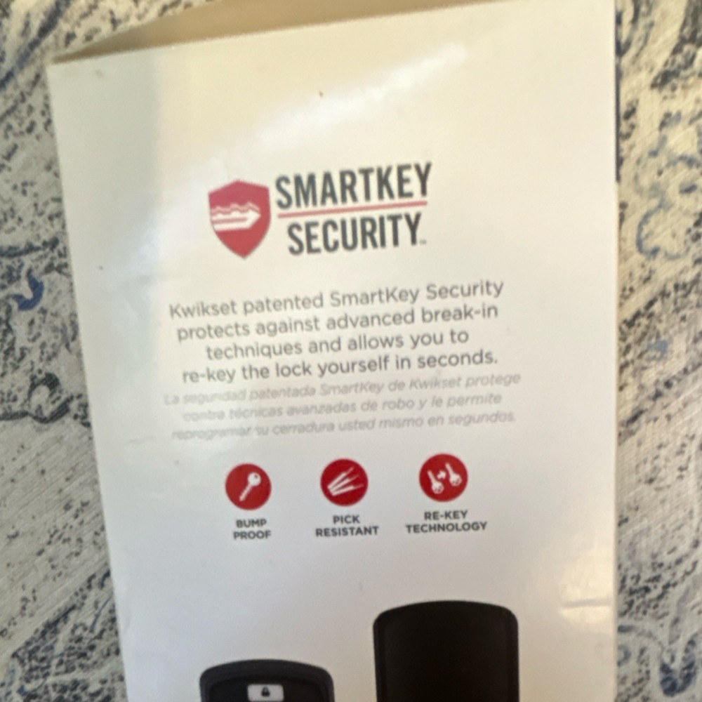 Kwikset Aura Keypad Bluetooth Smart Lock Matte Black with SmartKey Security