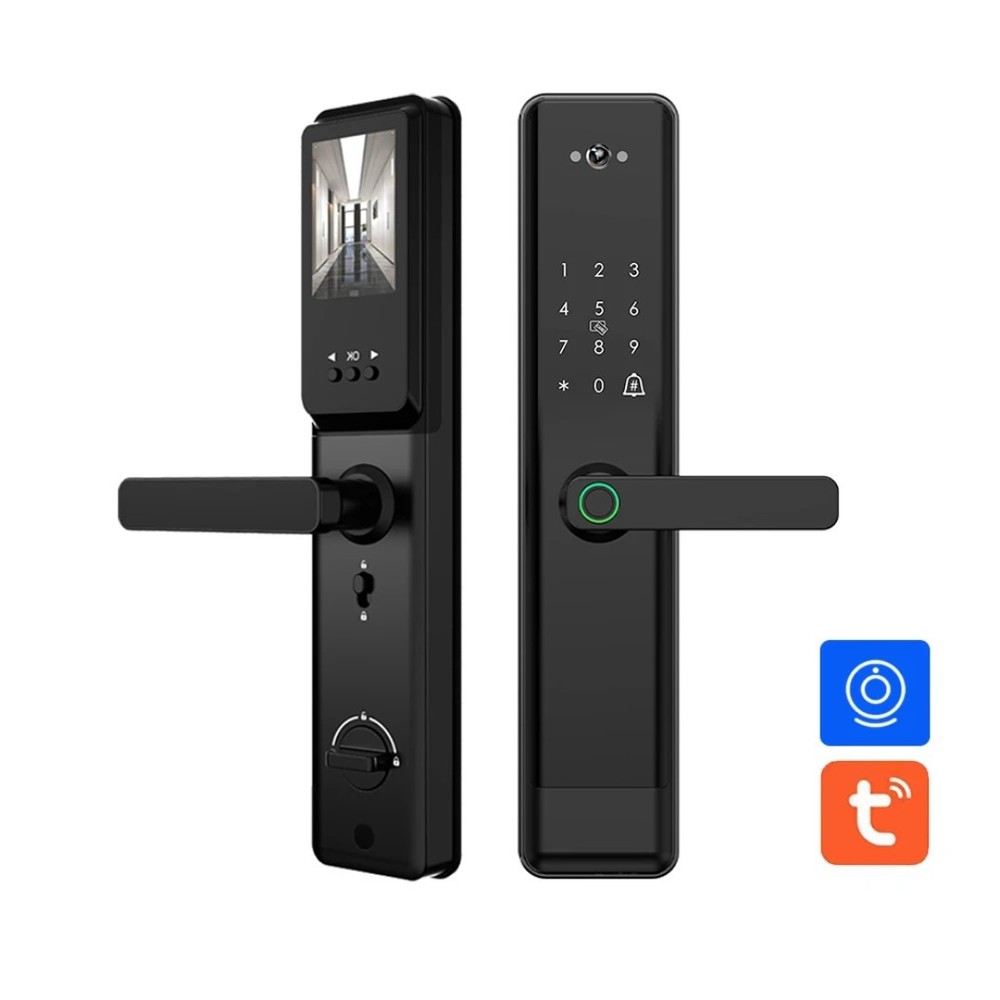 Electronic Smart Door Lock APP Fingerprint Card Password Key Home Security Lock