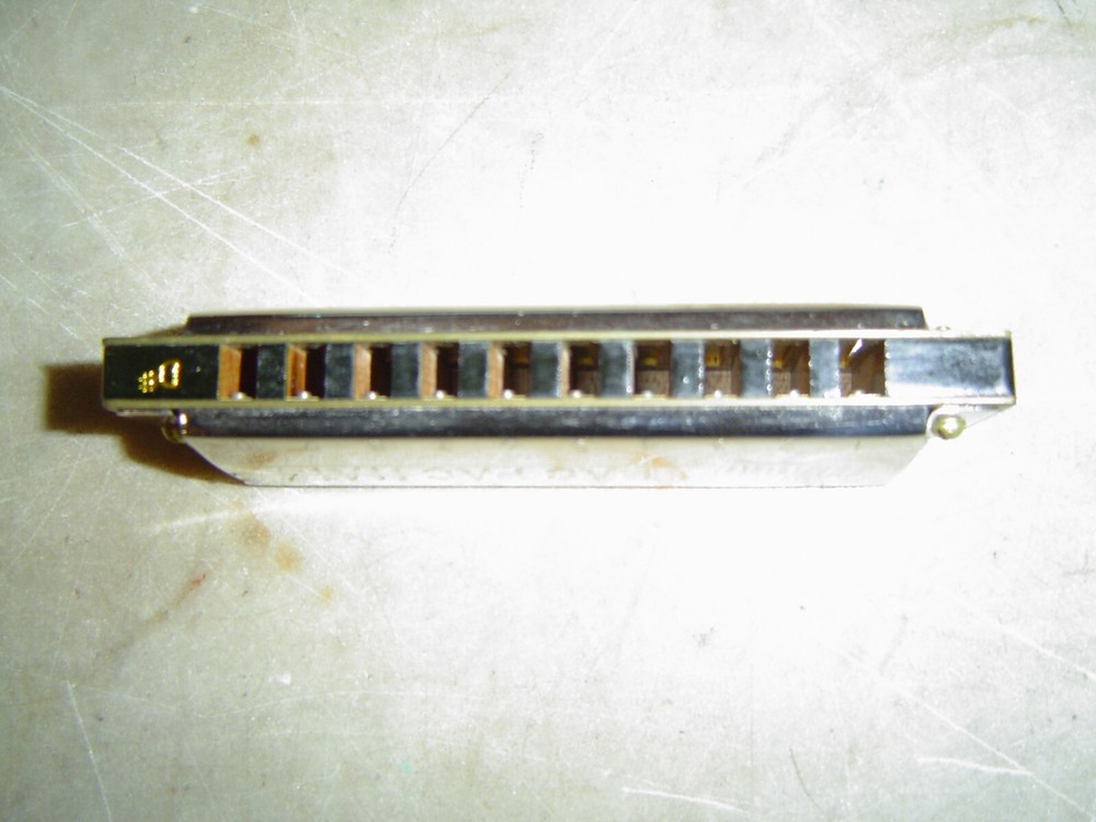 VINTAGE HUANG BAC PAC HARMONICA - Key D# Case Marked Eb Harmonica Marked D#