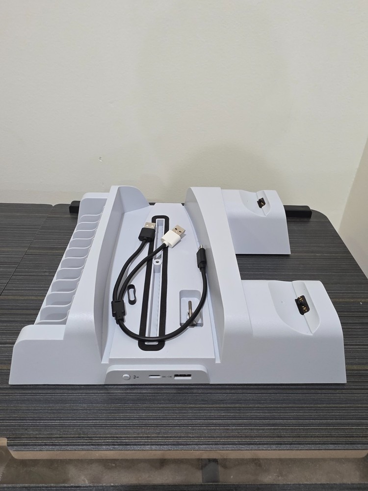 PS5/Slim/Pro Stand and Cooling Station with LED Controller Charging Station
