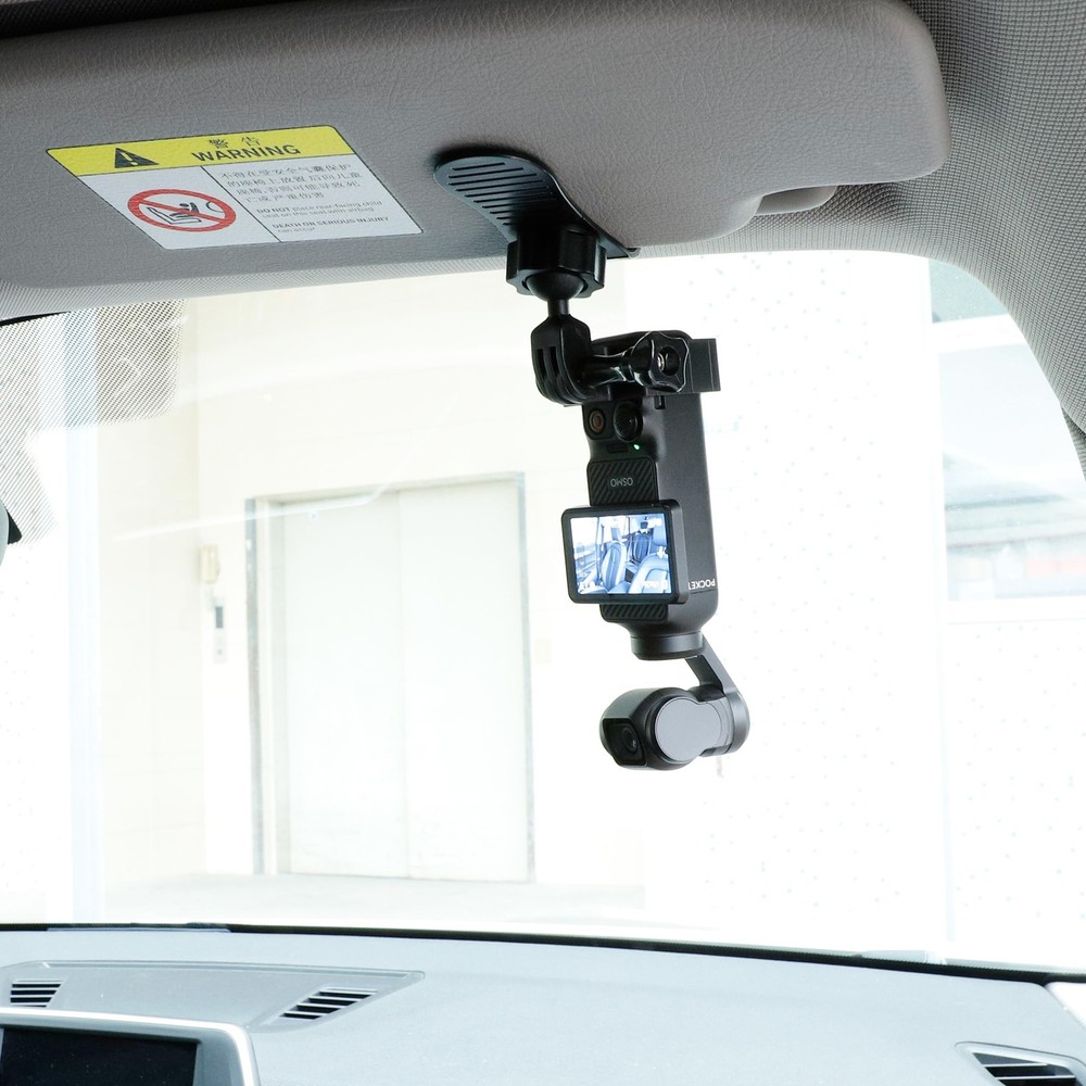 PellKing Car Visor Camera Mount for DJI Osmo Pocket 3-360° Adjustable...