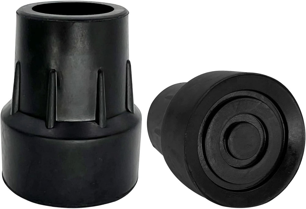 Replacement Cane Tips, Black, 1 inch