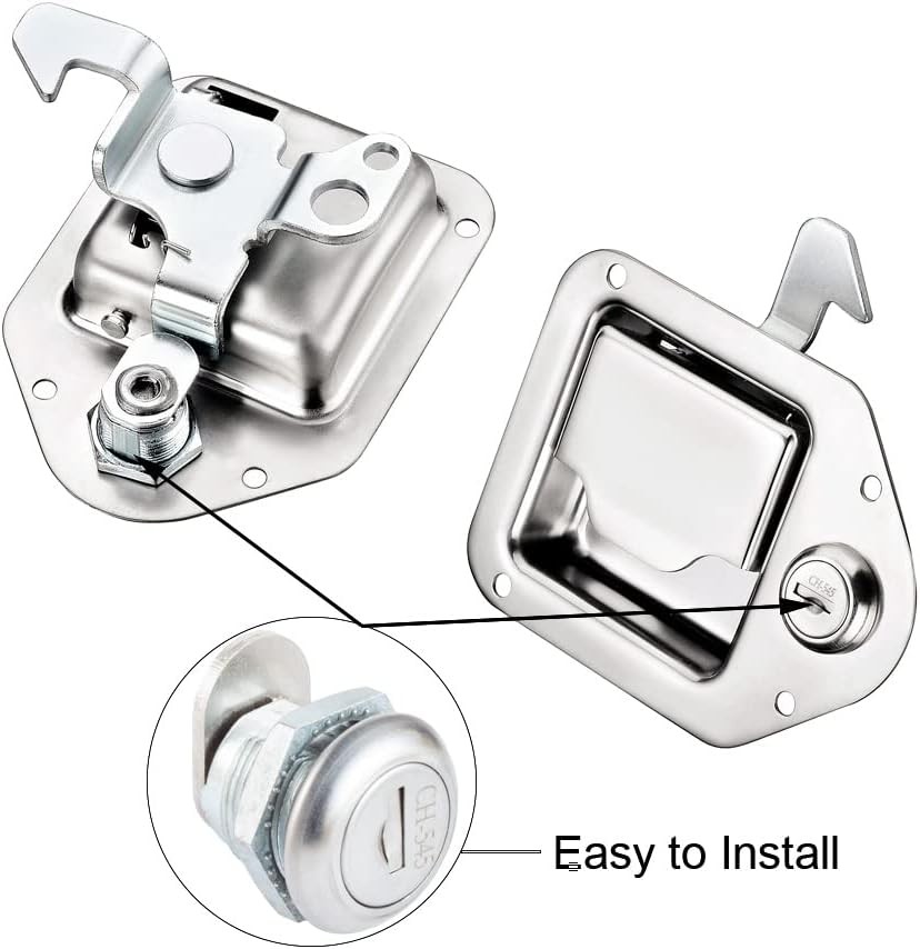 Tool Box Lock, 2 Pack Truck Lock Replacement, Locks Silver