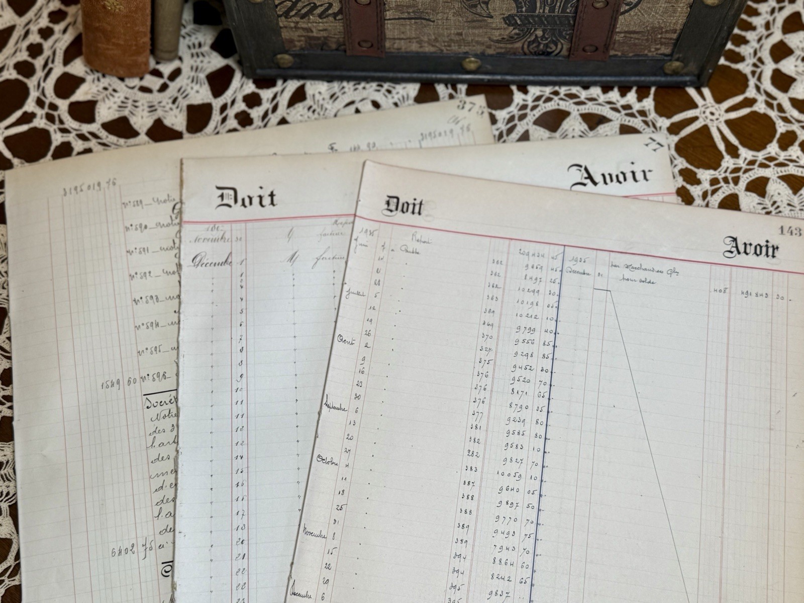 French Ledger Variety Pack - 6 Large Ledger Pages with Beautiful Handwriting