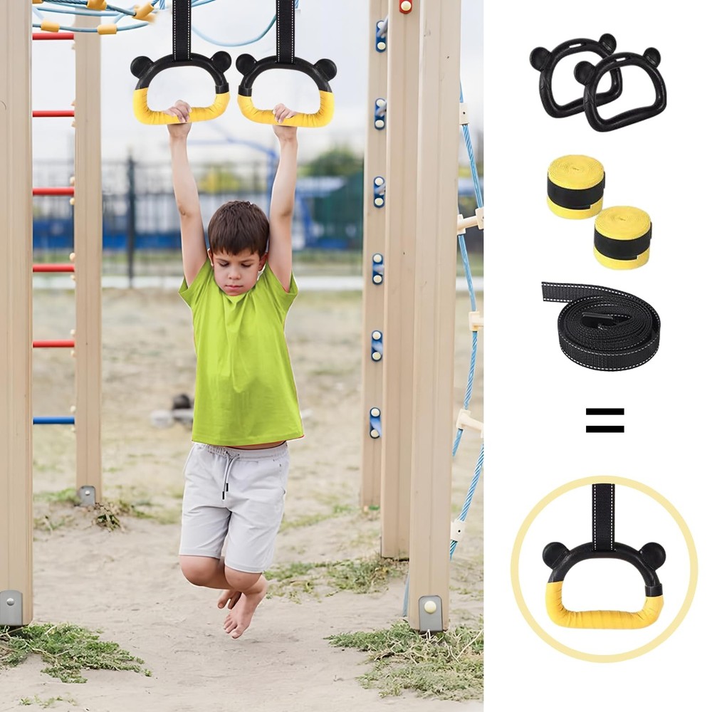 Adjustable Gymnastics Rings for Home Workouts, Strength Training Equipment