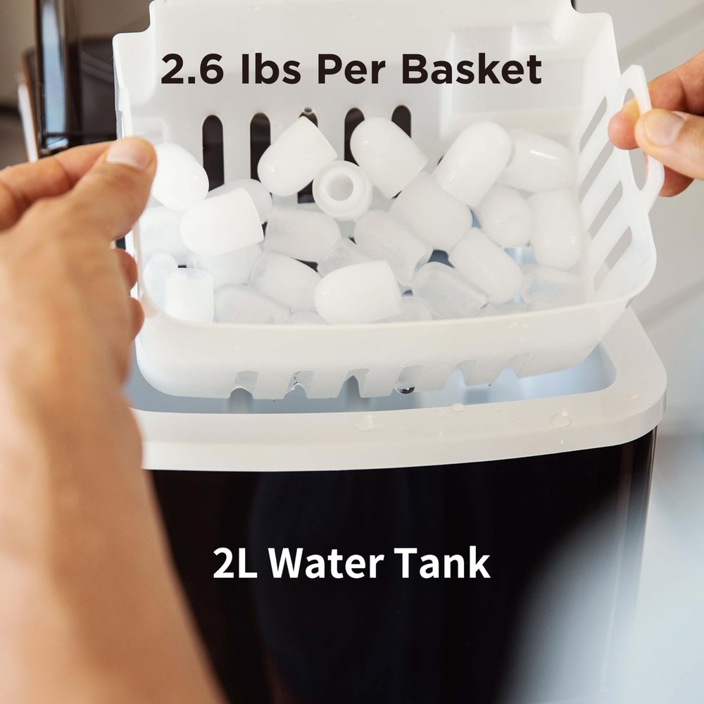 Silonn Countertop Ice Maker Machine - Auto-Cleaning Portable Ice Maker