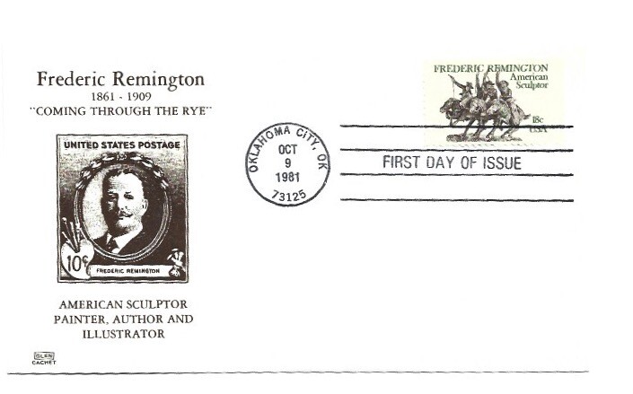 1934 Frederick Remington, Glen FDC