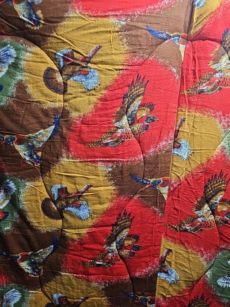 VTG Emar Sleeping Bag W/ Ducks & Pheasants Heavy Duty