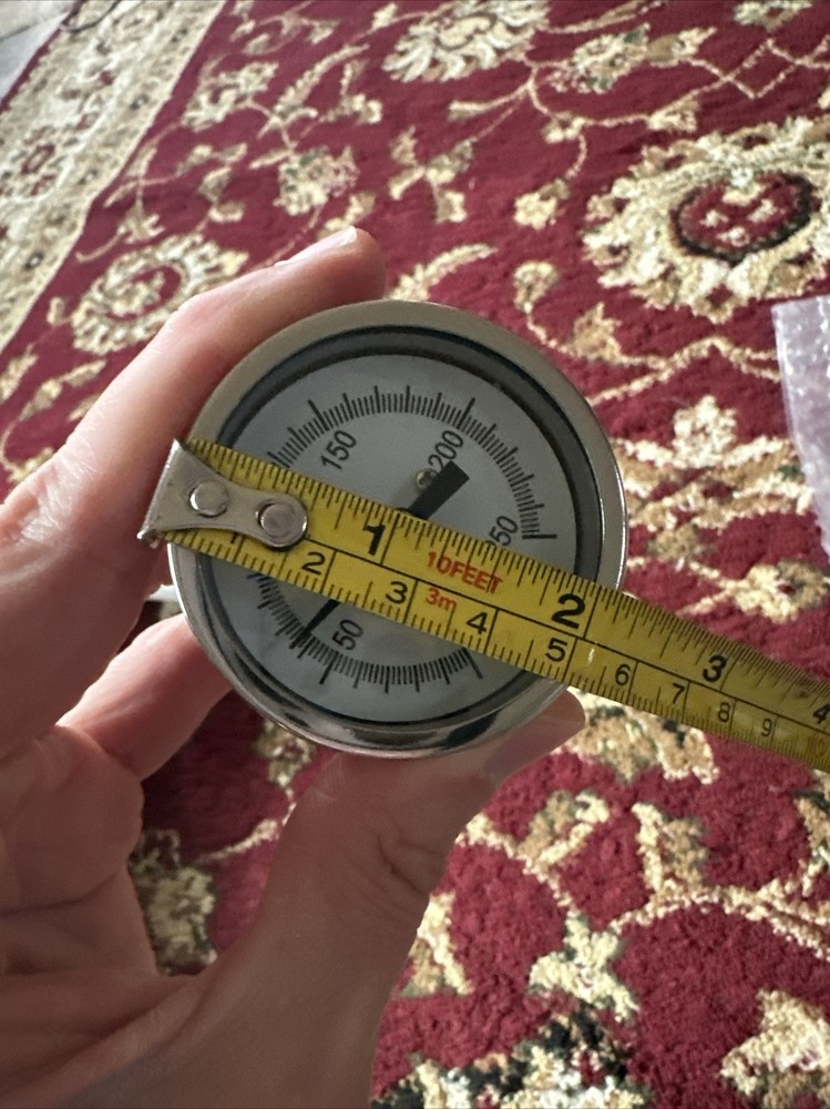 Industrial Bimetal Thermometer 2” Face & 7” Long Stem Adjustable Reset Tested