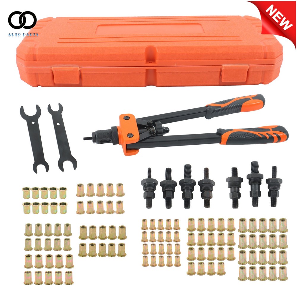 70 Pack Rivet Nuts Tool 14" Hand Riveter with 7PCS interchangeable mandrels