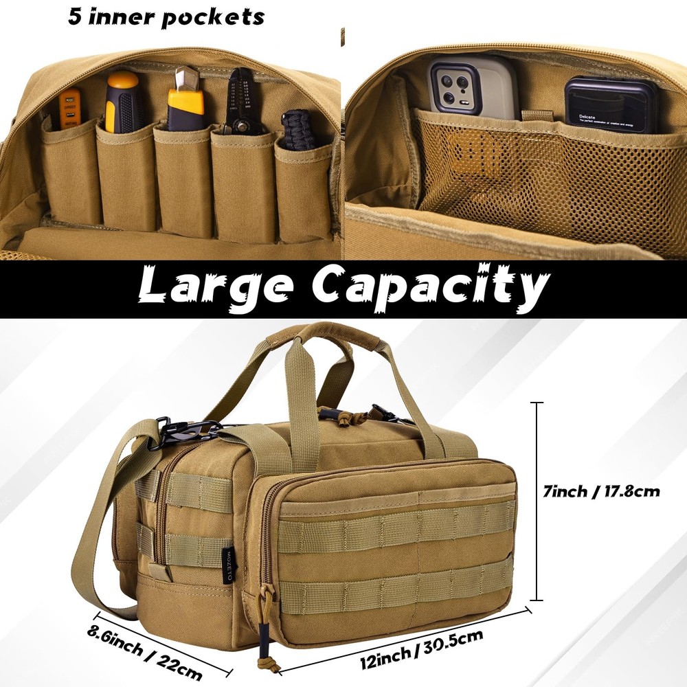 12 inch Tool Bag, Water-Resistant Small Tactical Tool Bag, Durable Handle Too...