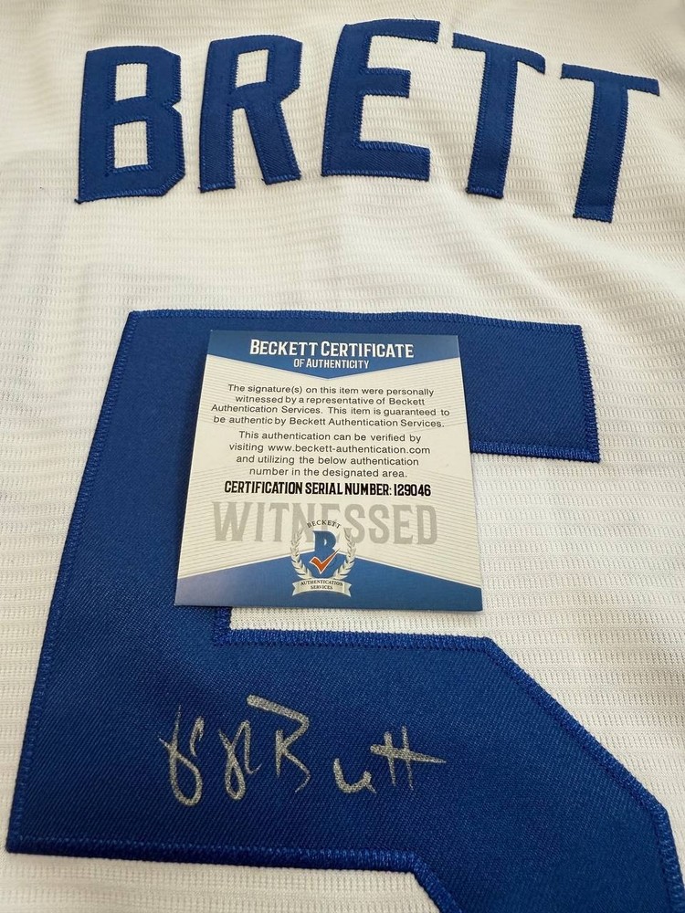 Hand Signed George Brett Autographed MLB Jersey BAS Authentication