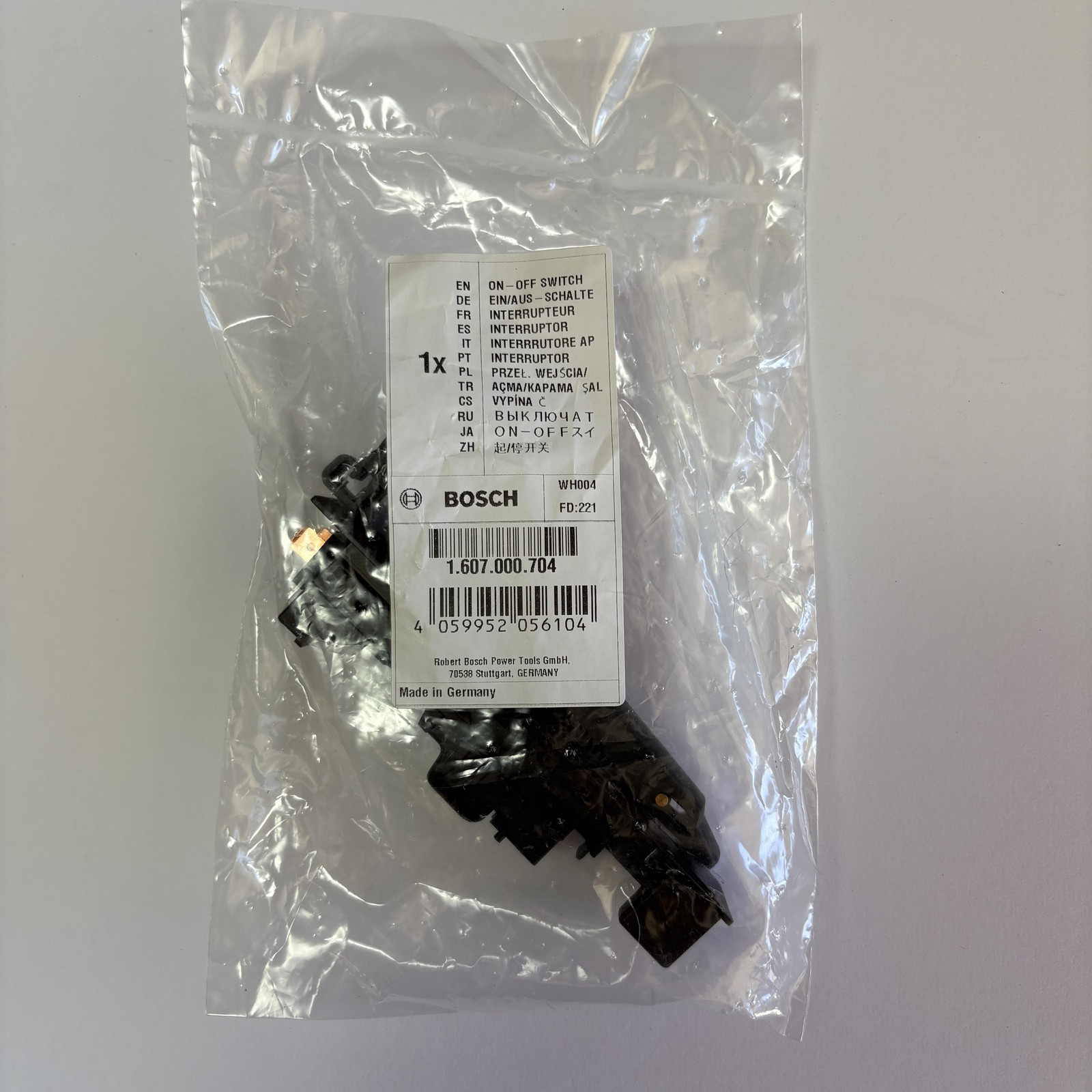 Bosch On-Off Switch Grinder Power Tool Trigger Assembly 1.607.000.704 Germany