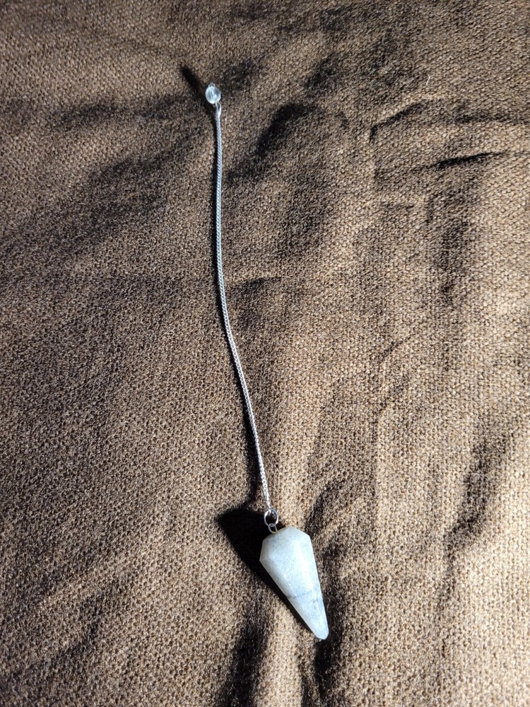 Angelite Pendulum Crystal Stone, Faceted Pendulum Divination Tools, Dowsing