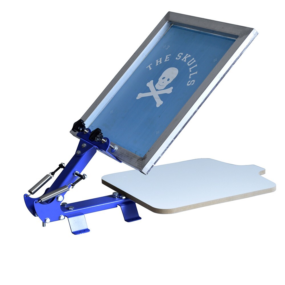 1 Color Screen Printing Press Silk Screen Printer Adjustable Height 22×18''