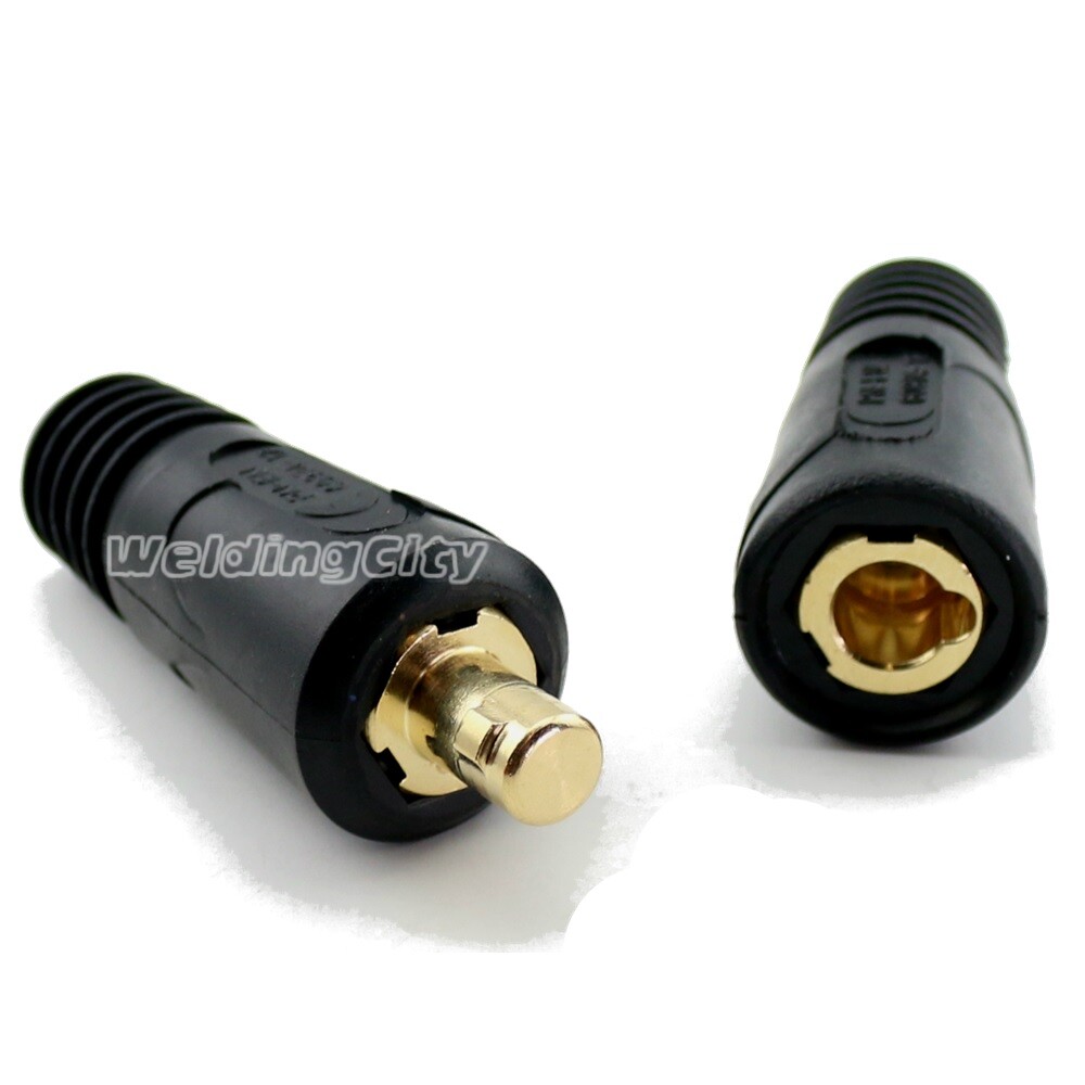 WeldingCity® Dinse-type Twist-lock Cable Connector Pair #2-1/0 35-50mm US Seller