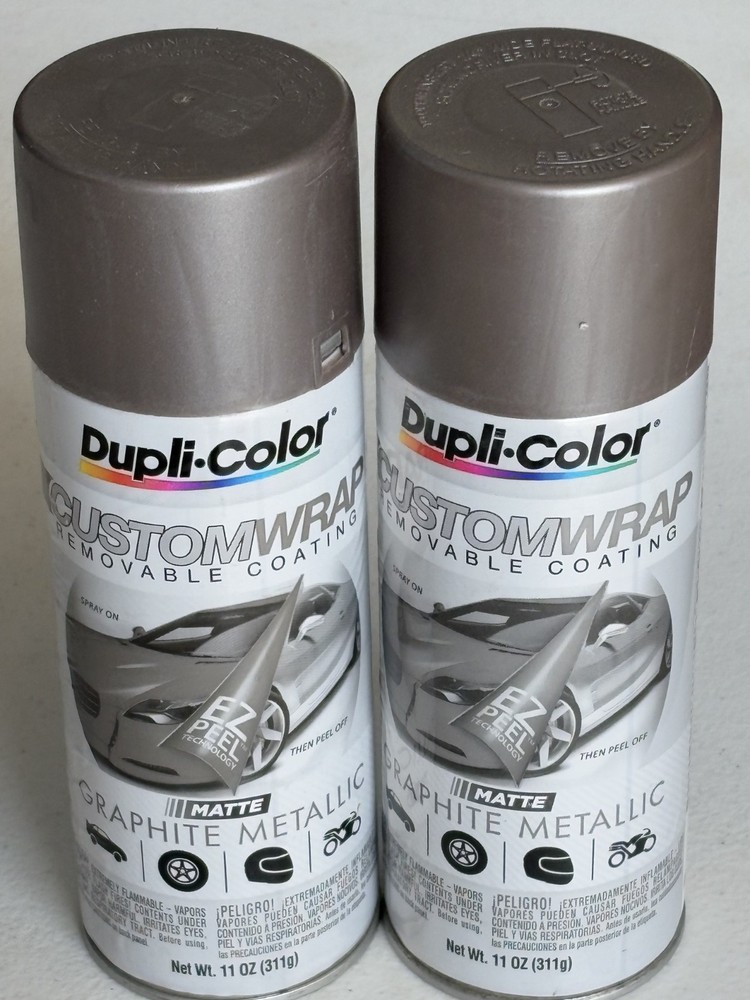 2 DUPLI-COLOR CWRC797 MATTE GRAPHITE METALLIC CUSTOM WRAP REMOVABLE COATING