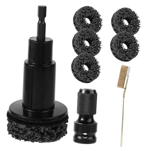 8pcs Wheel Hub Cleaning Kit, Include Grinding Black version+rust removal brush
